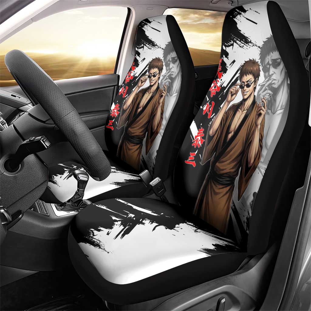 Taizo Hasegawa Car Seat Cover Grunge Edo Comedy Ink Style