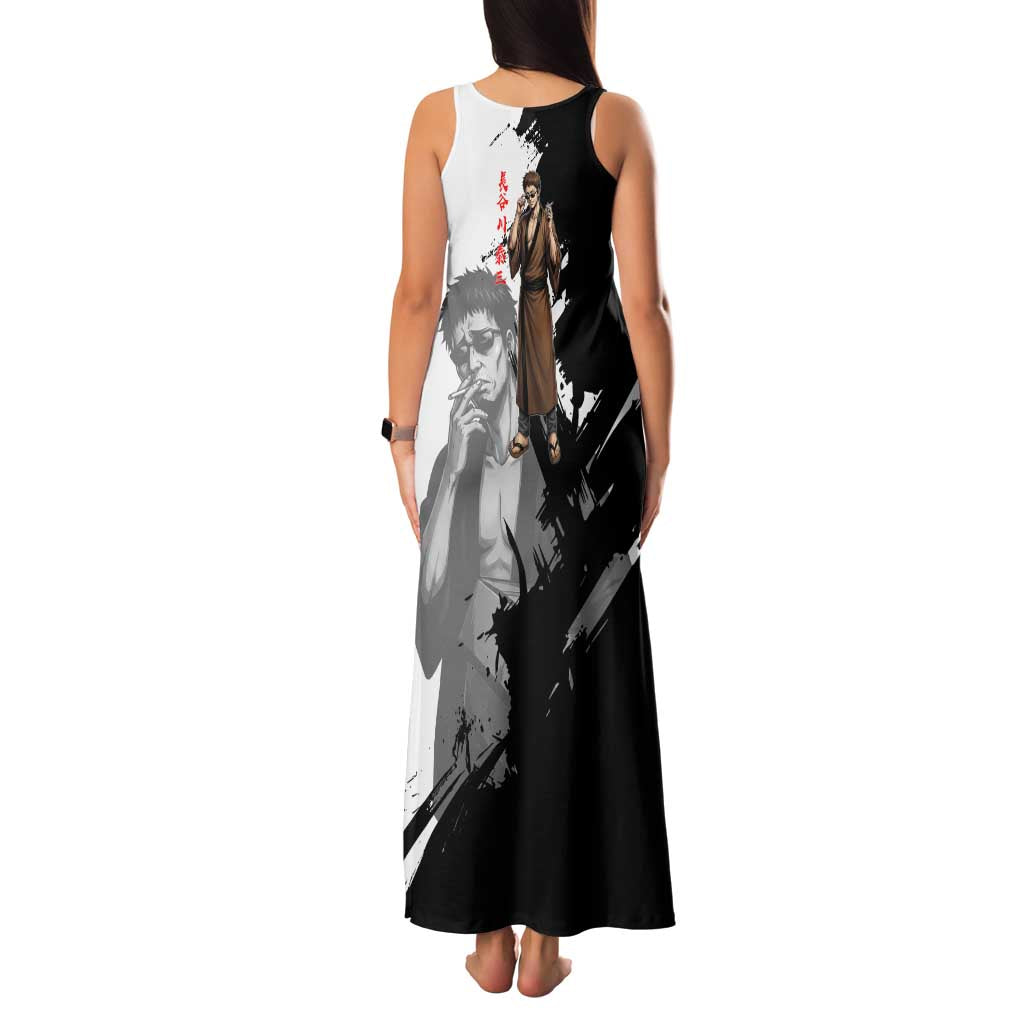 Taizo Hasegawa Family Matching Tank Maxi Dress and Hawaiian Shirt Grunge Edo Comedy Ink Style