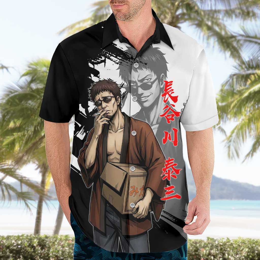 Taizo Hasegawa Hawaiian Shirt Grunge Edo Comedy Ink Style