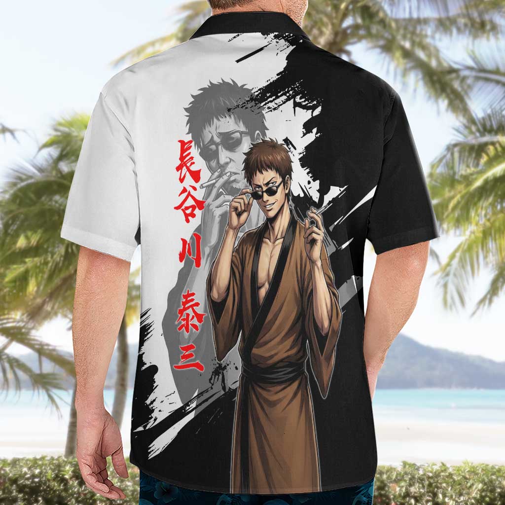 Taizo Hasegawa Hawaiian Shirt Grunge Edo Comedy Ink Style