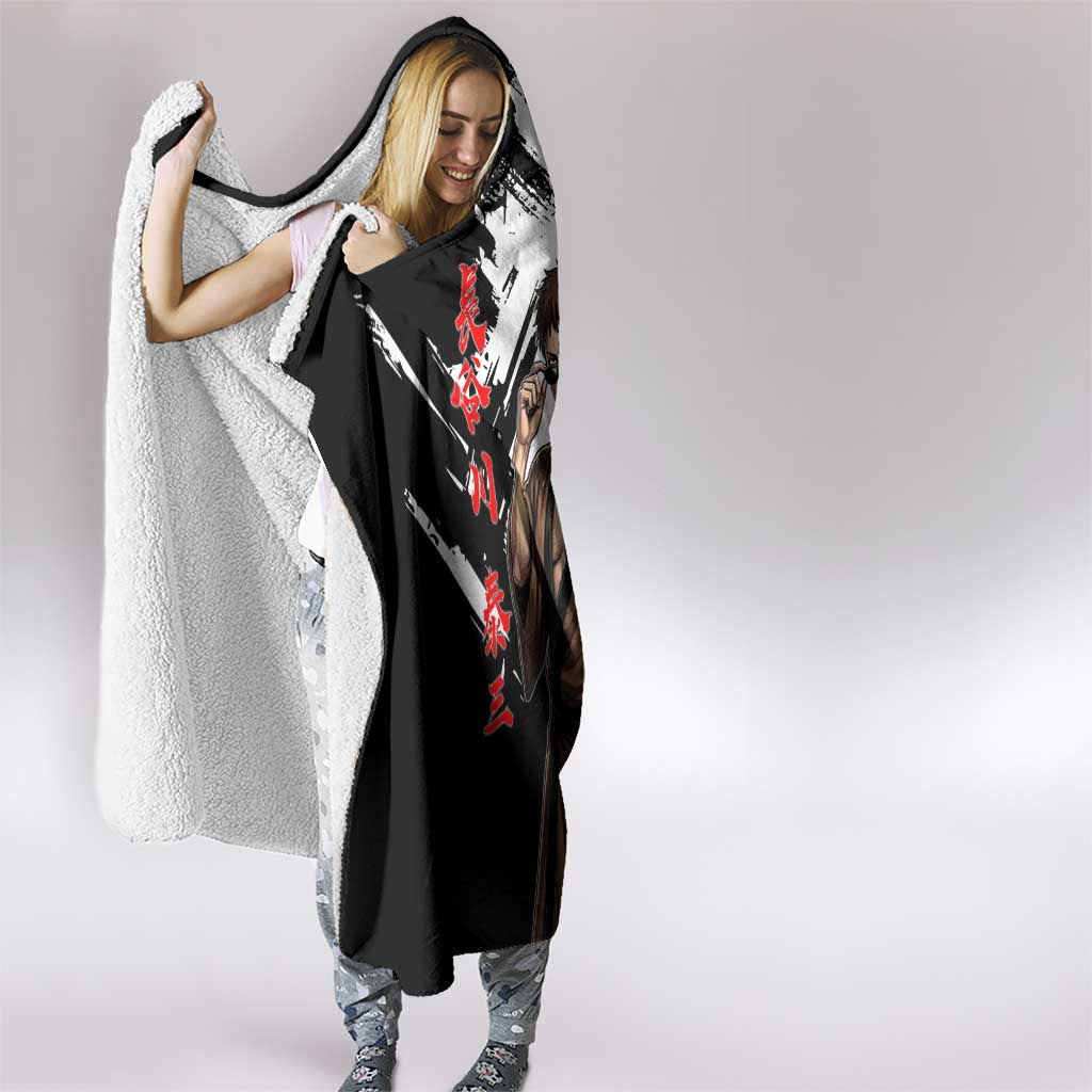 Taizo Hasegawa Hooded Blanket Grunge Edo Comedy Ink Style