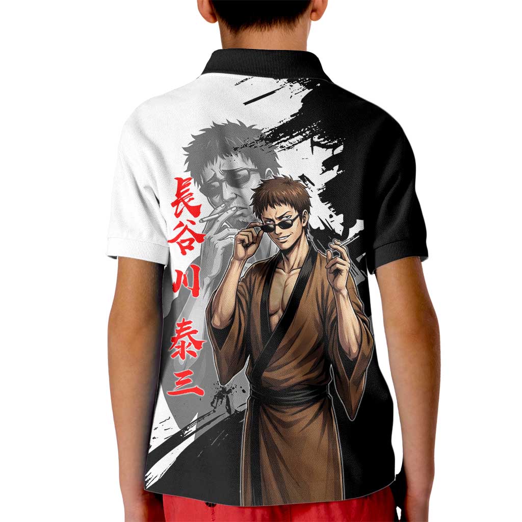 Taizo Hasegawa Kid Polo Shirt Grunge Edo Comedy Ink Style