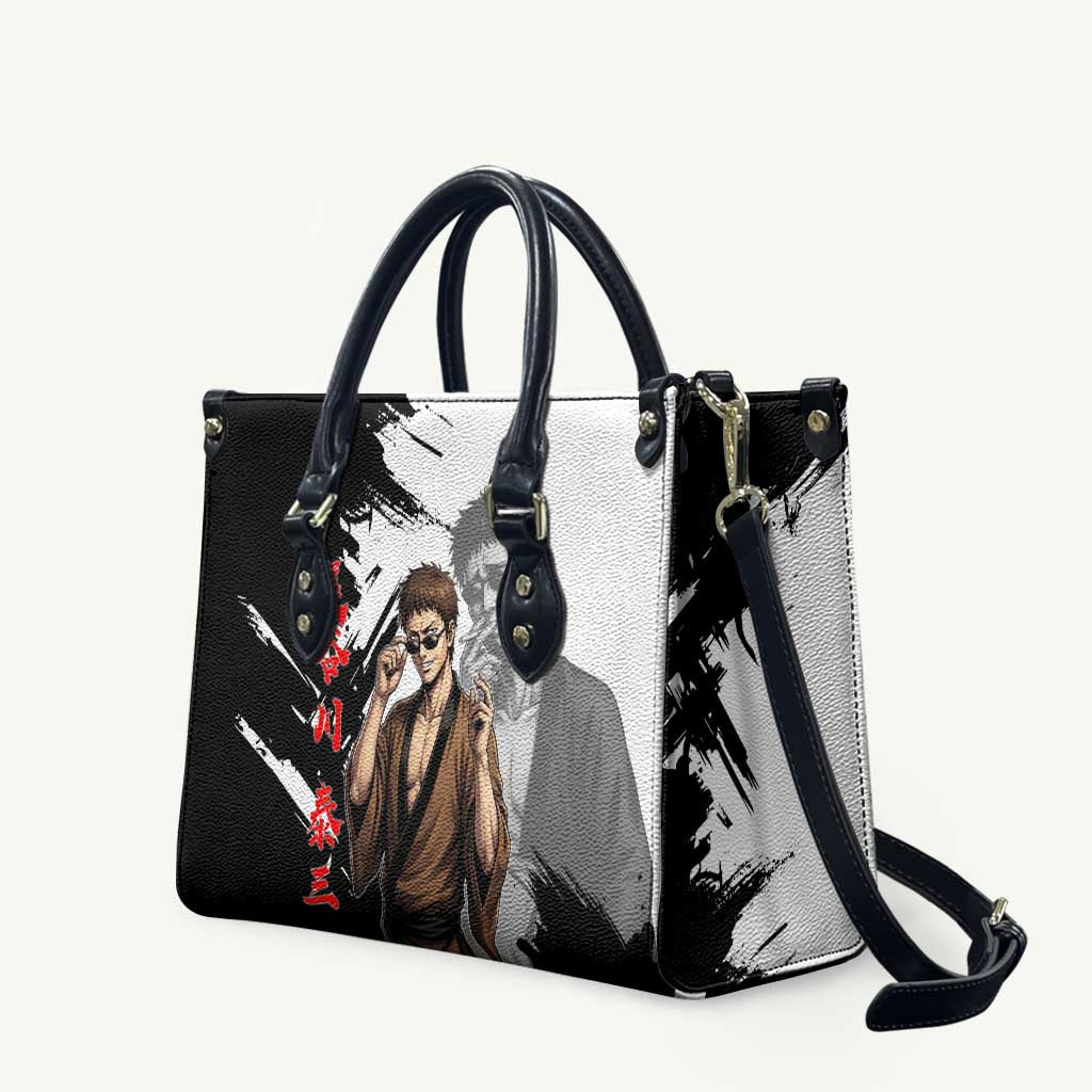 Taizo Hasegawa Leather Bag Grunge Edo Comedy Ink Style