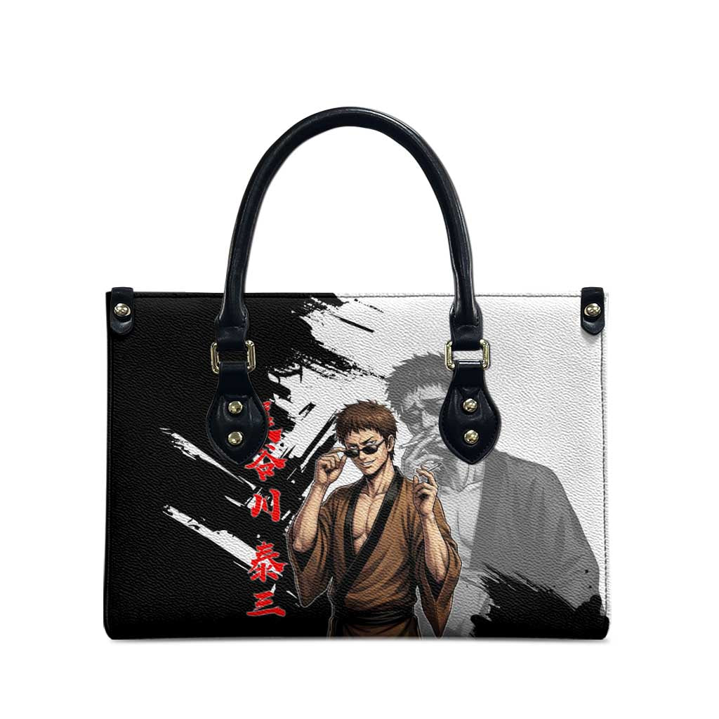 Taizo Hasegawa Leather Bag Grunge Edo Comedy Ink Style