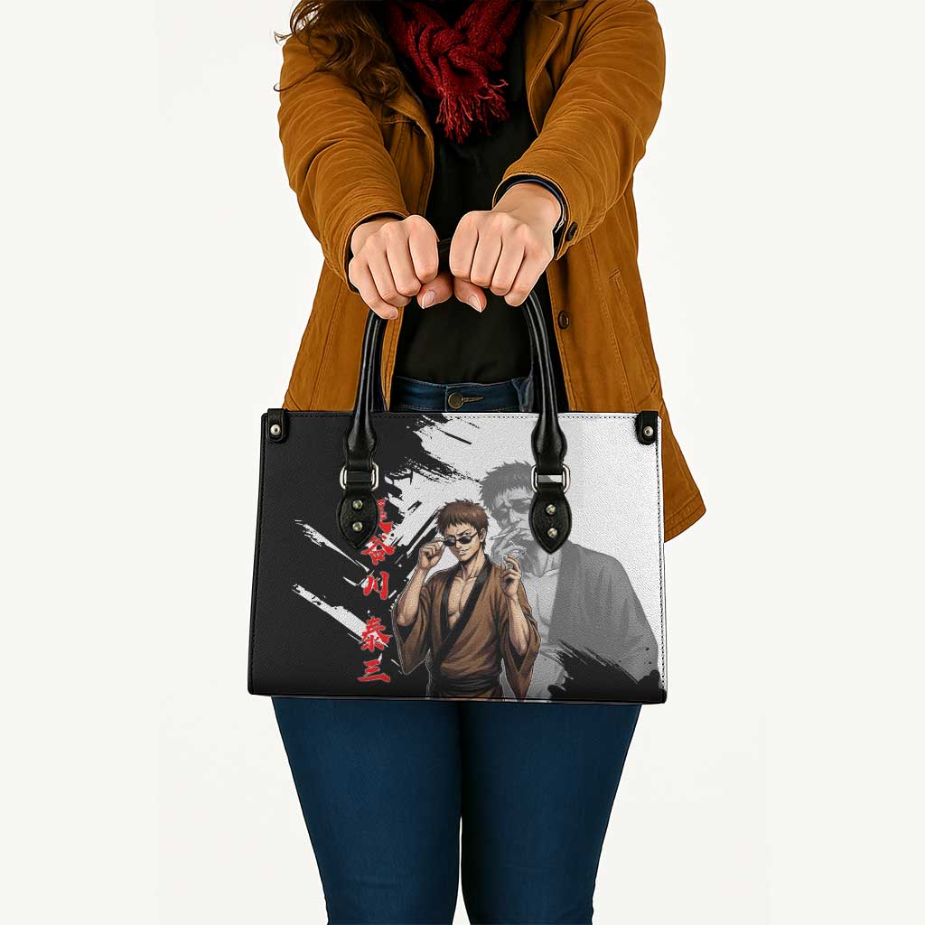 Taizo Hasegawa Leather Bag Grunge Edo Comedy Ink Style