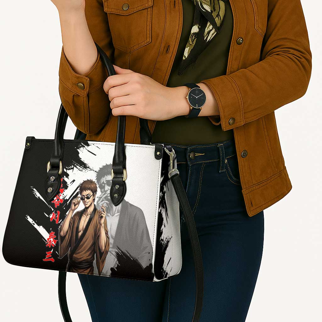 Taizo Hasegawa Leather Bag Grunge Edo Comedy Ink Style