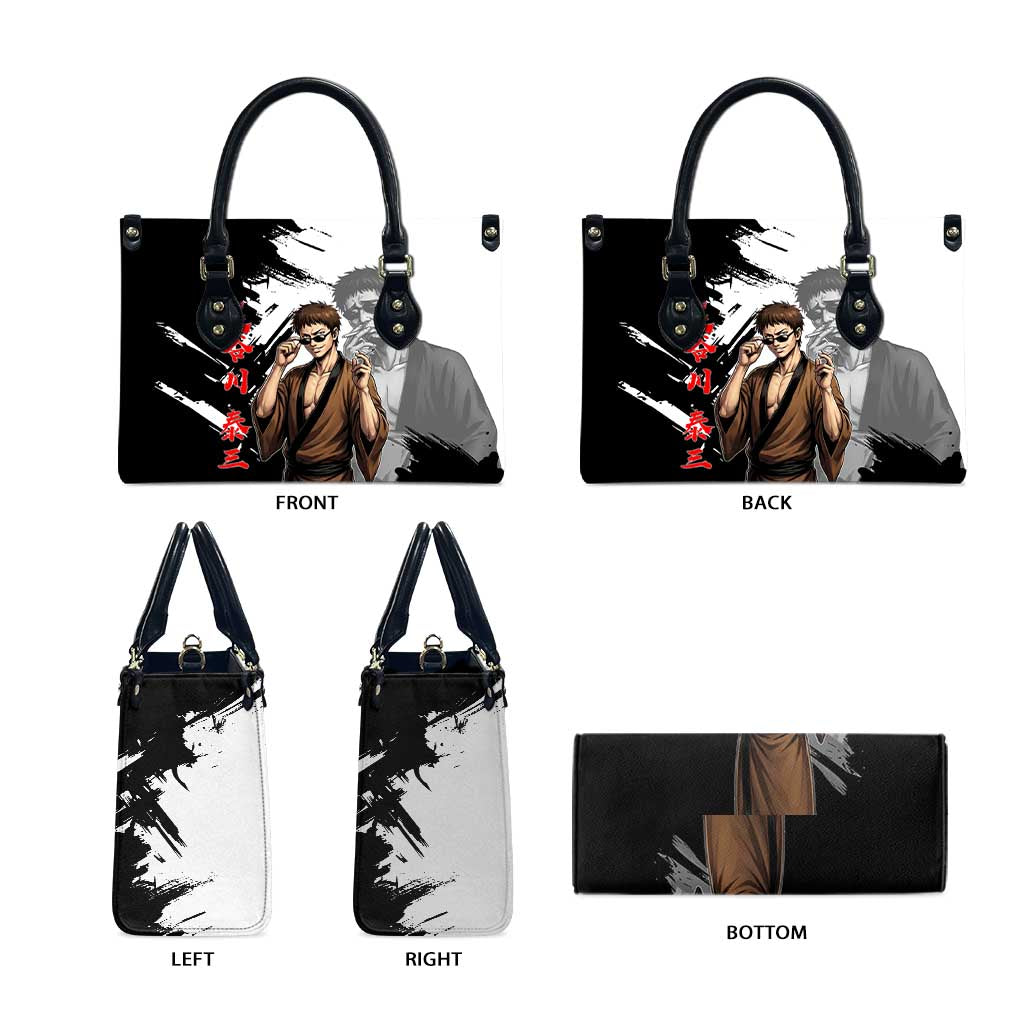 Taizo Hasegawa Leather Bag Grunge Edo Comedy Ink Style