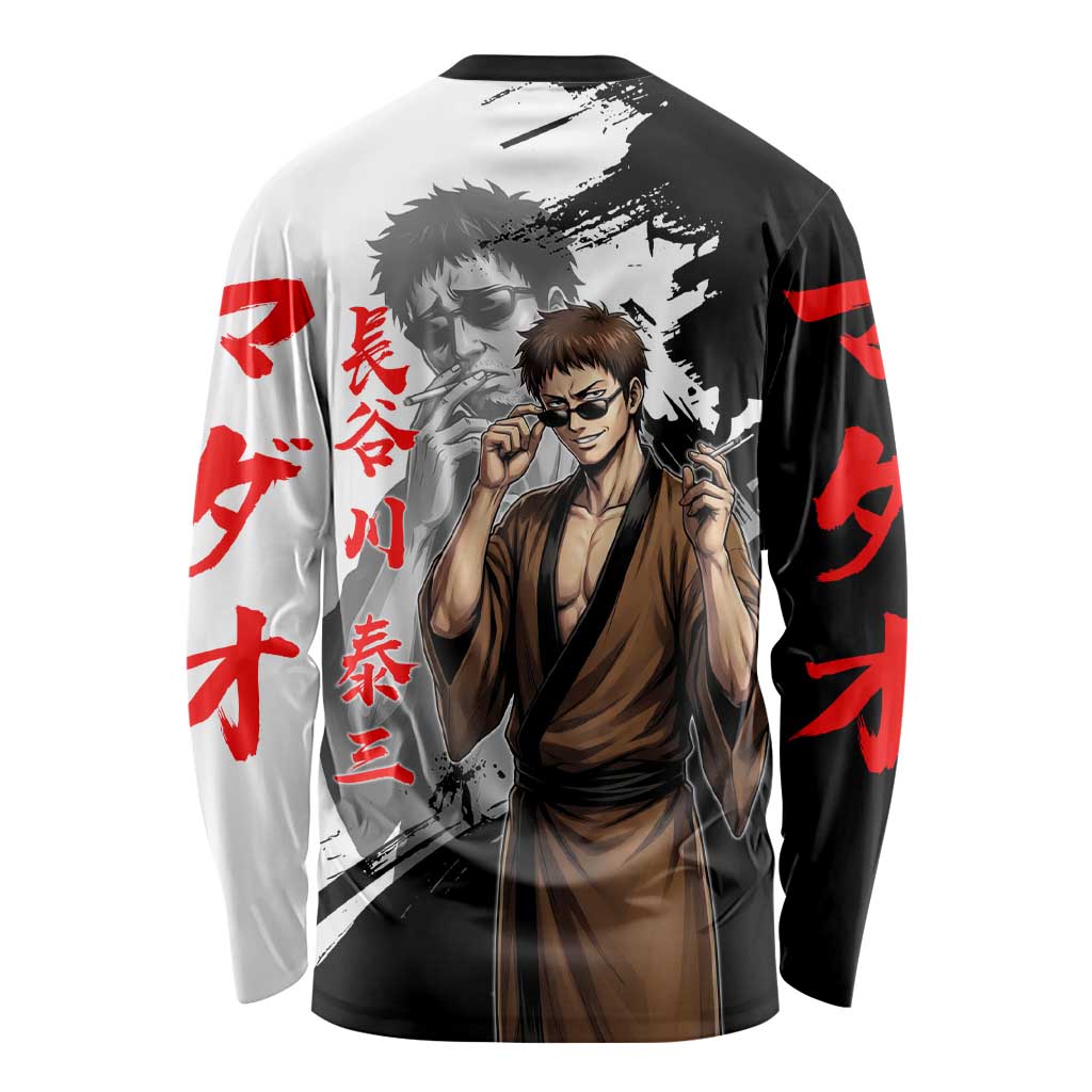 Taizo Hasegawa Long Sleeve Shirt Grunge Edo Comedy Ink Style