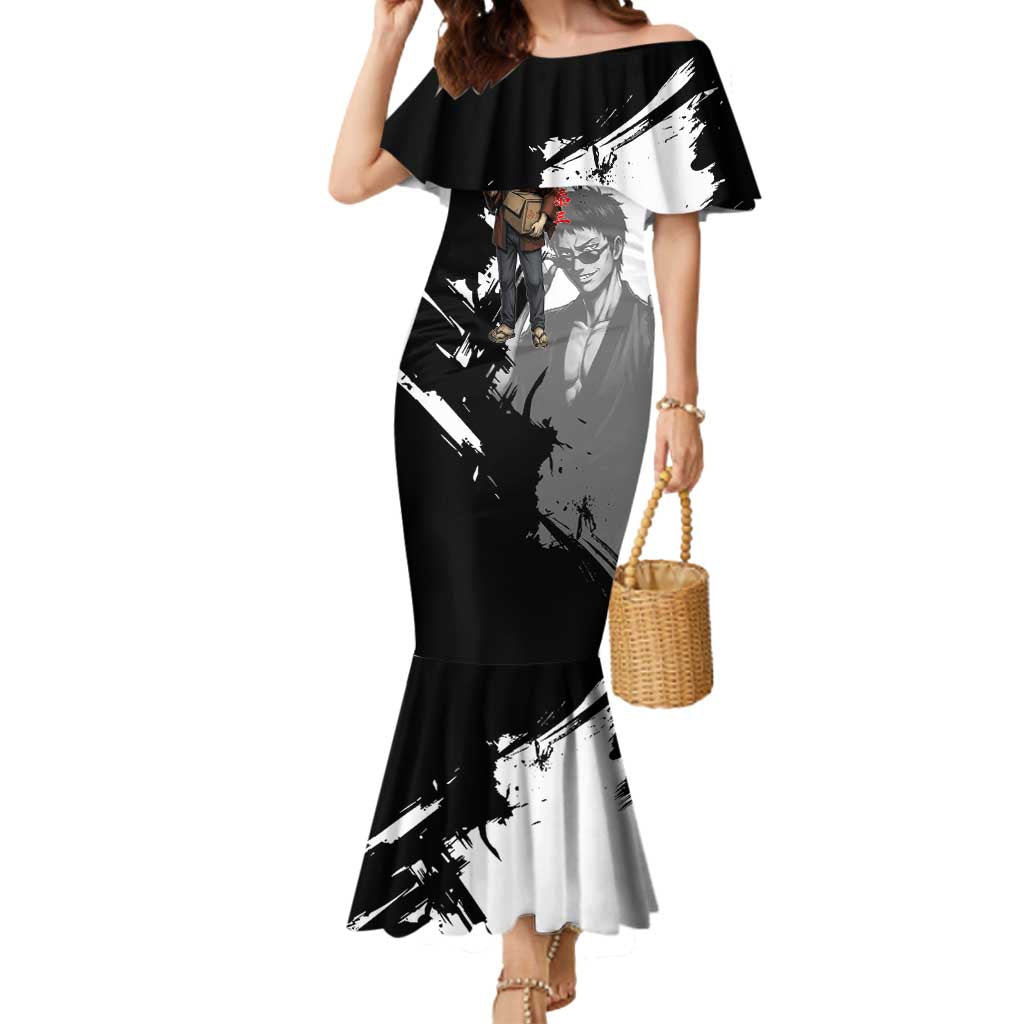 Taizo Hasegawa Mermaid Dress Grunge Edo Comedy Ink Style