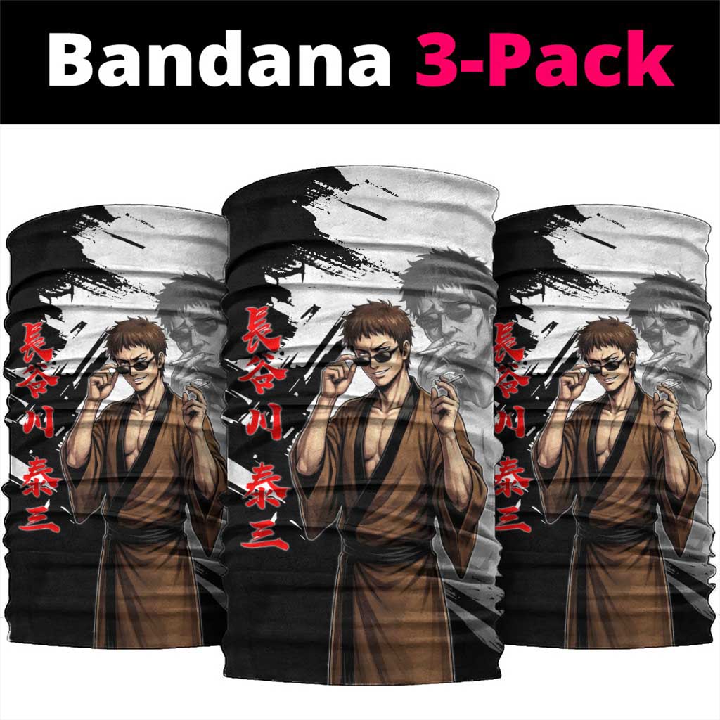 Taizo Hasegawa Neck Gaiter Grunge Edo Comedy Ink Style