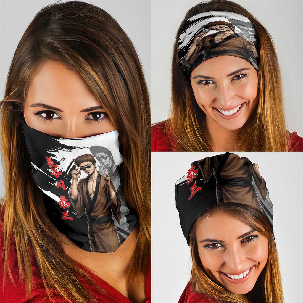 Taizo Hasegawa Neck Gaiter Grunge Edo Comedy Ink Style