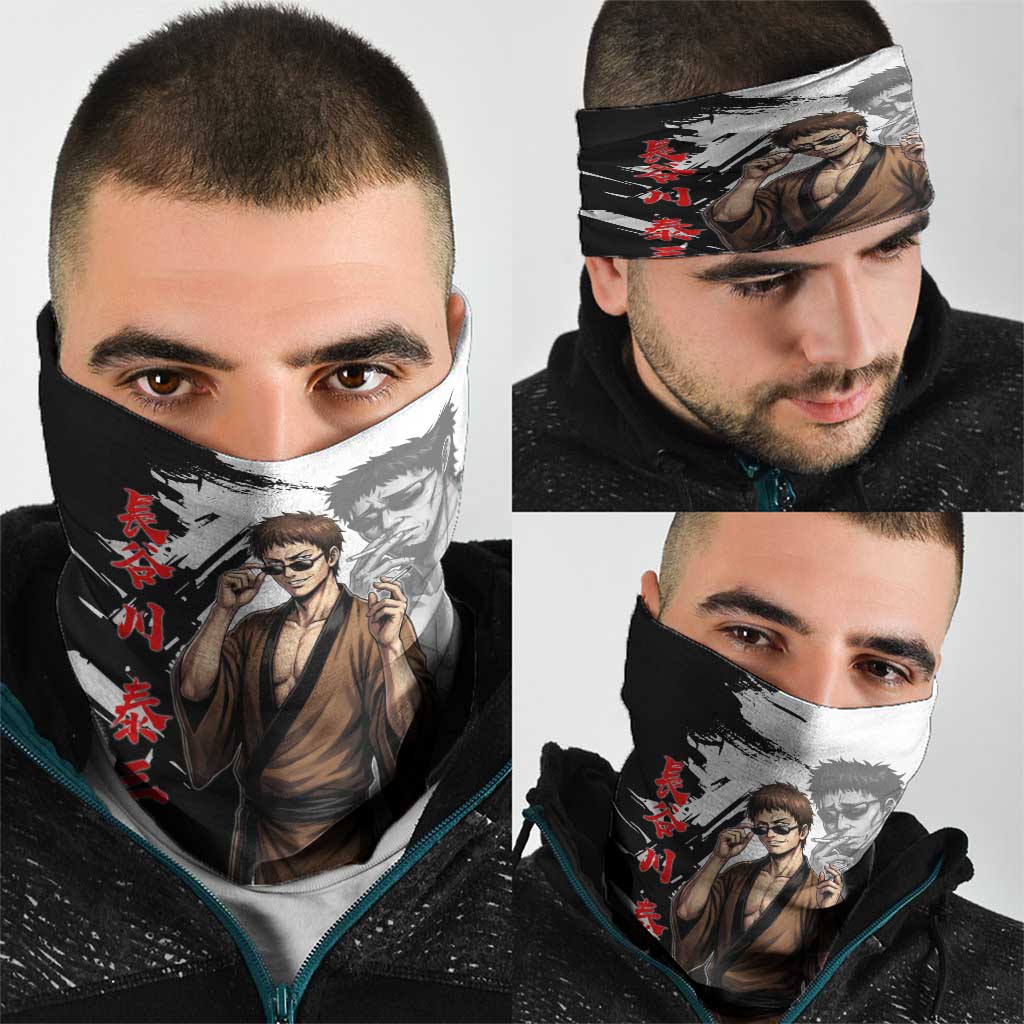 Taizo Hasegawa Neck Gaiter Grunge Edo Comedy Ink Style