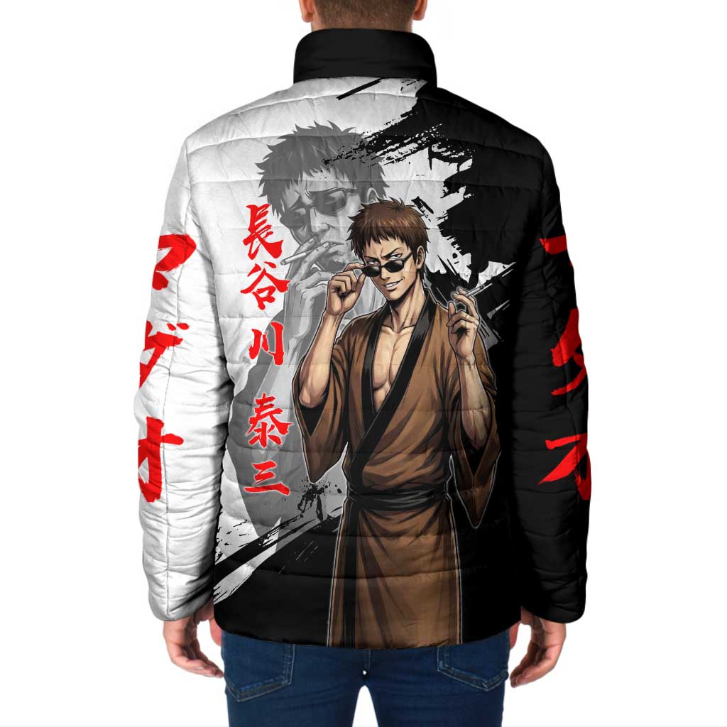 Taizo Hasegawa Padded Jacket Grunge Edo Comedy Ink Style
