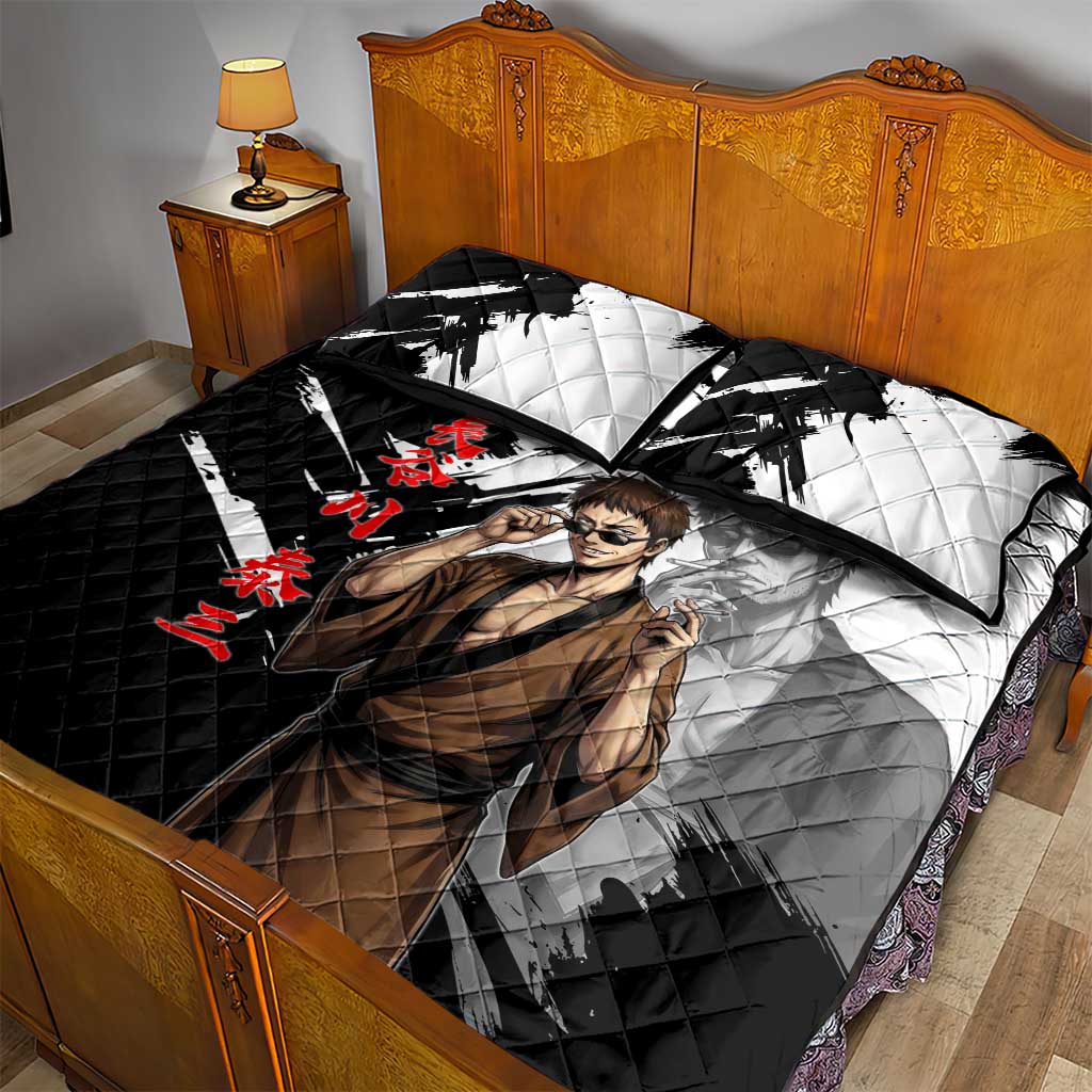 Taizo Hasegawa Quilt Bed Set Grunge Edo Comedy Ink Style