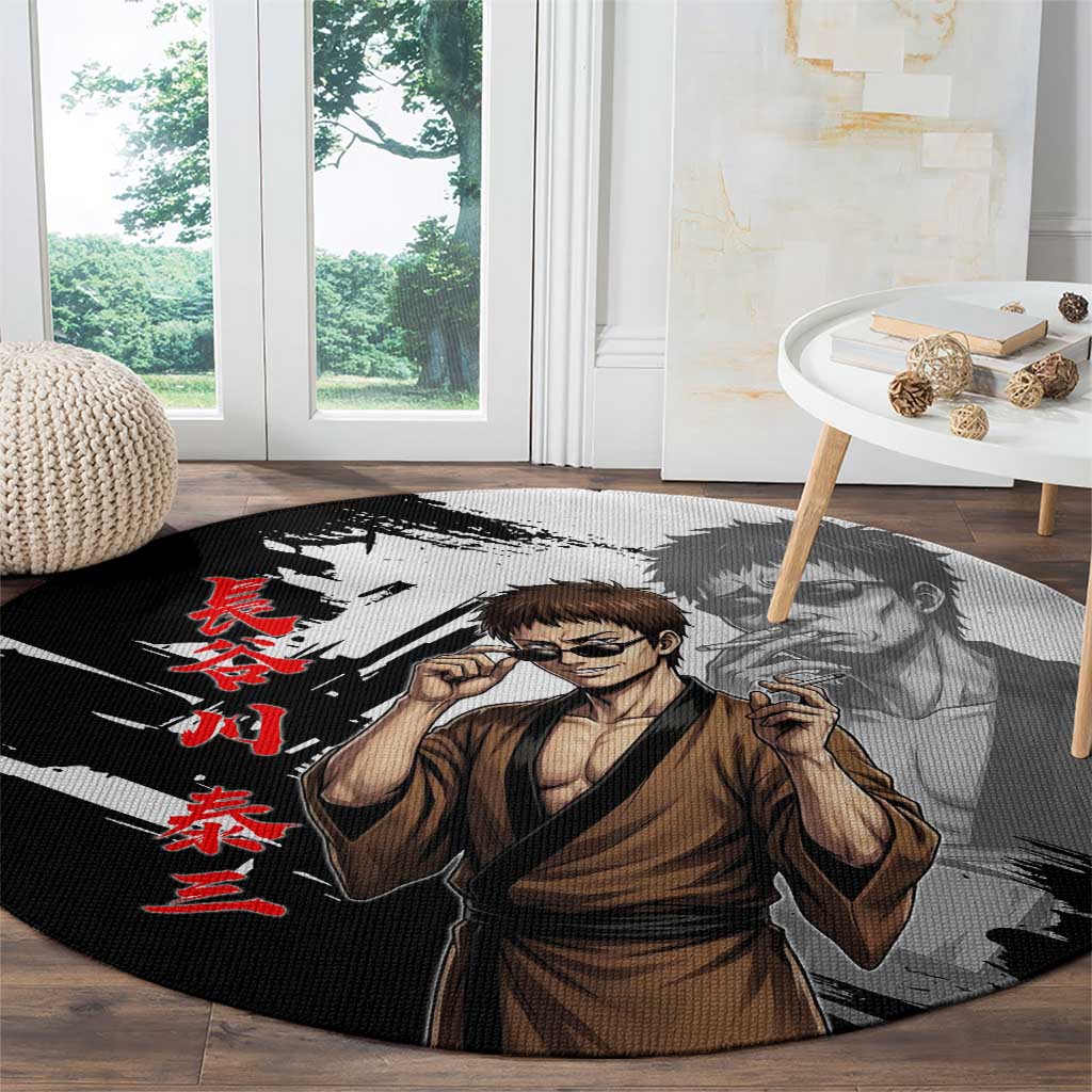 Taizo Hasegawa Round Carpet Grunge Edo Comedy Ink Style