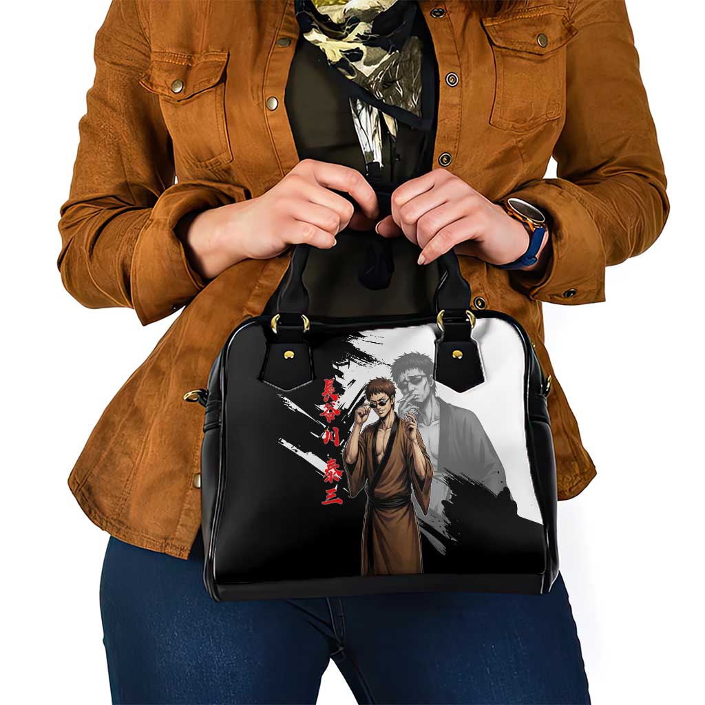 Taizo Hasegawa Shoulder Handbag Grunge Edo Comedy Ink Style