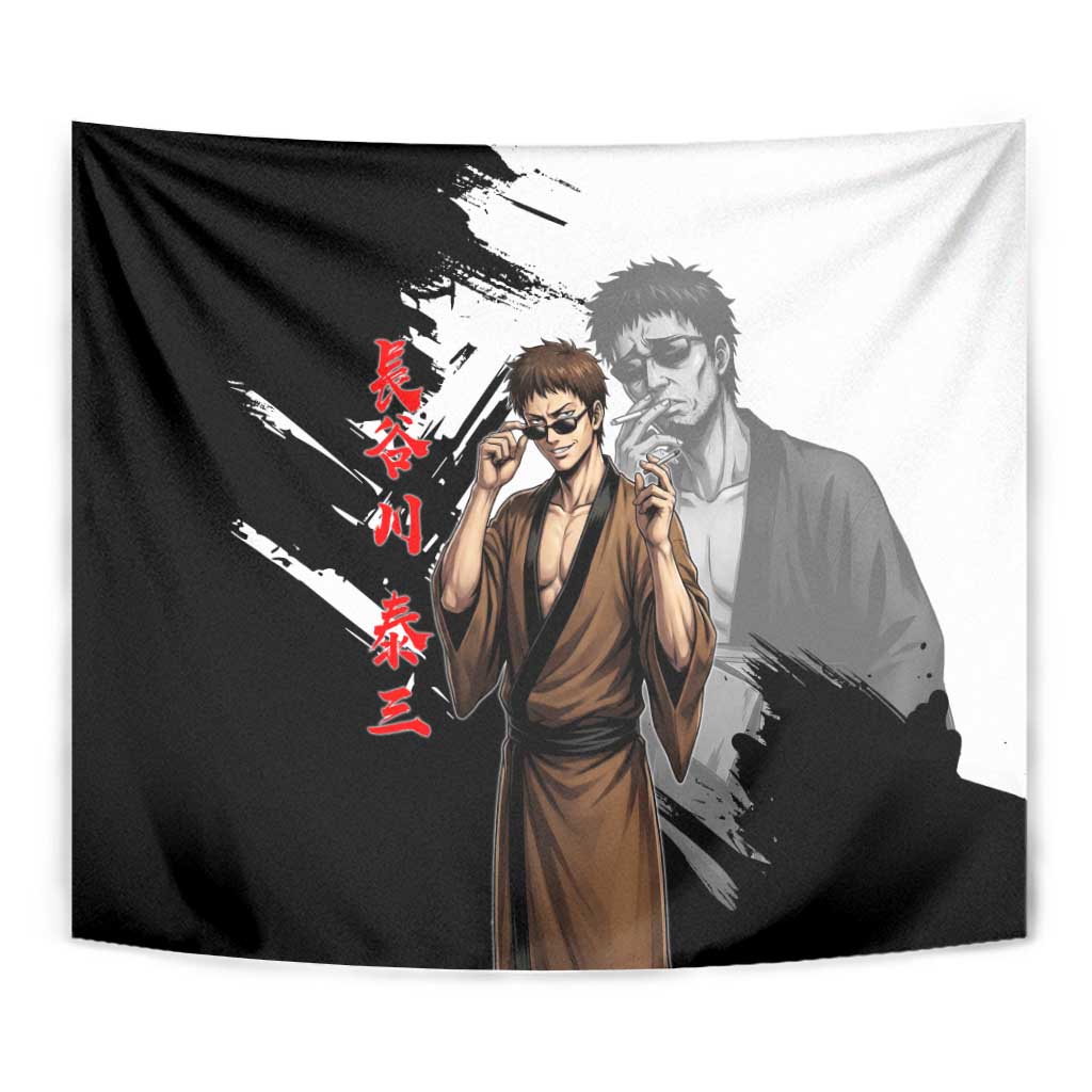 Taizo Hasegawa Tapestry Grunge Edo Comedy Ink Style