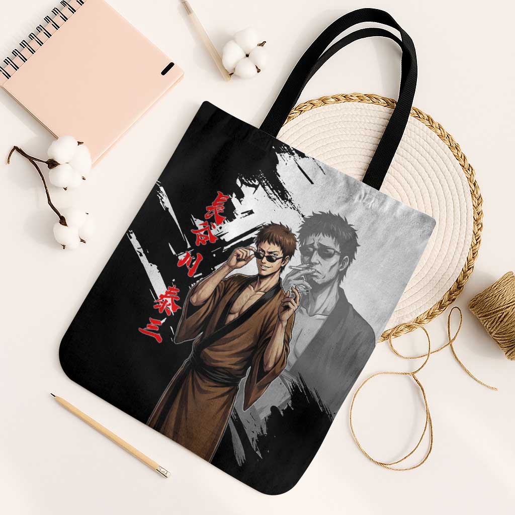 Taizo Hasegawa Tote Bag Grunge Edo Comedy Ink Style
