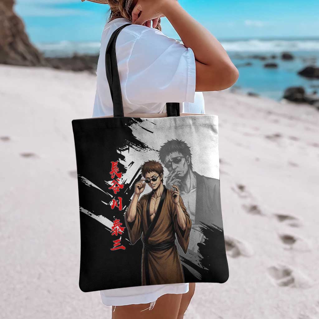 Taizo Hasegawa Tote Bag Grunge Edo Comedy Ink Style