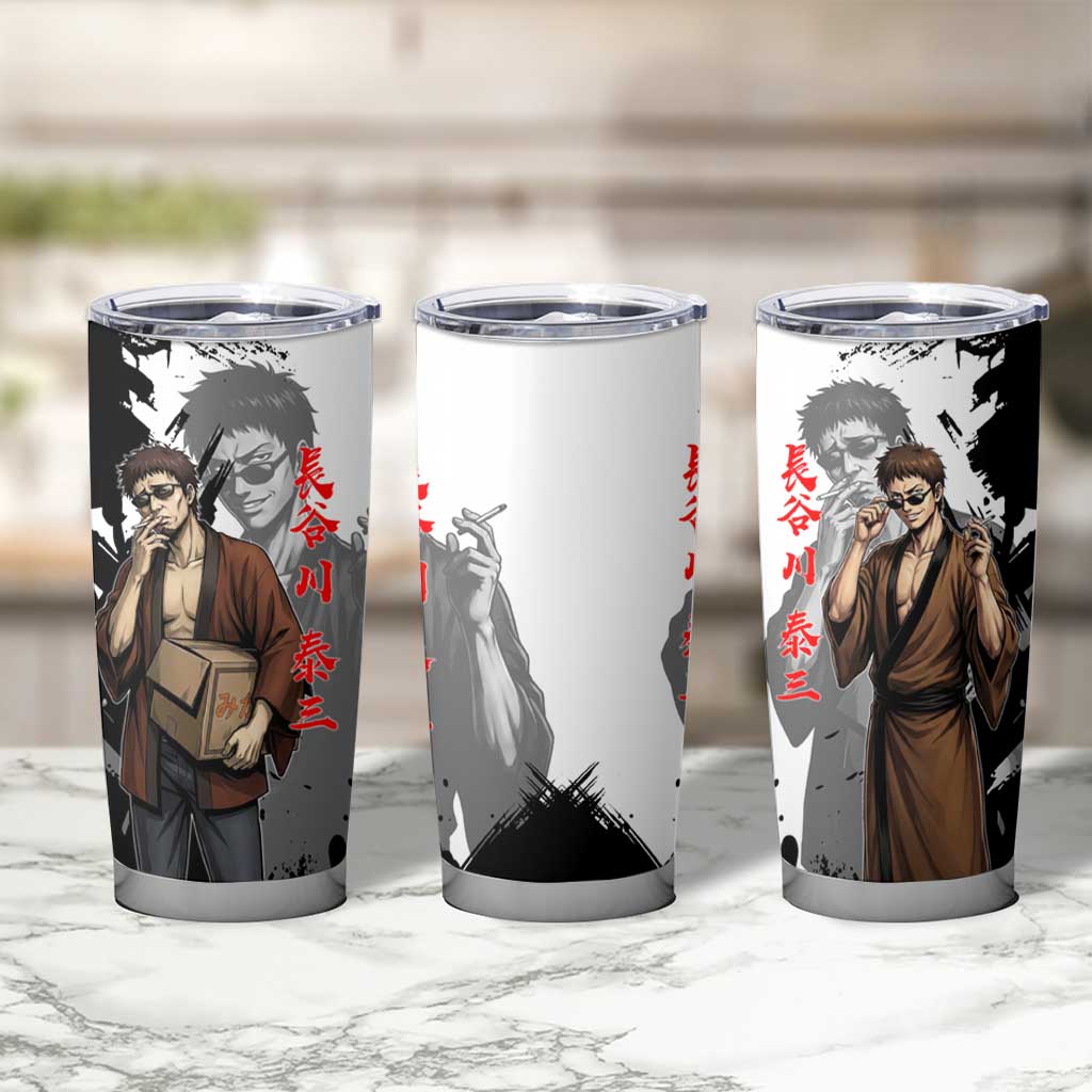 Taizo Hasegawa Tumbler Cup Grunge Edo Comedy Ink Style