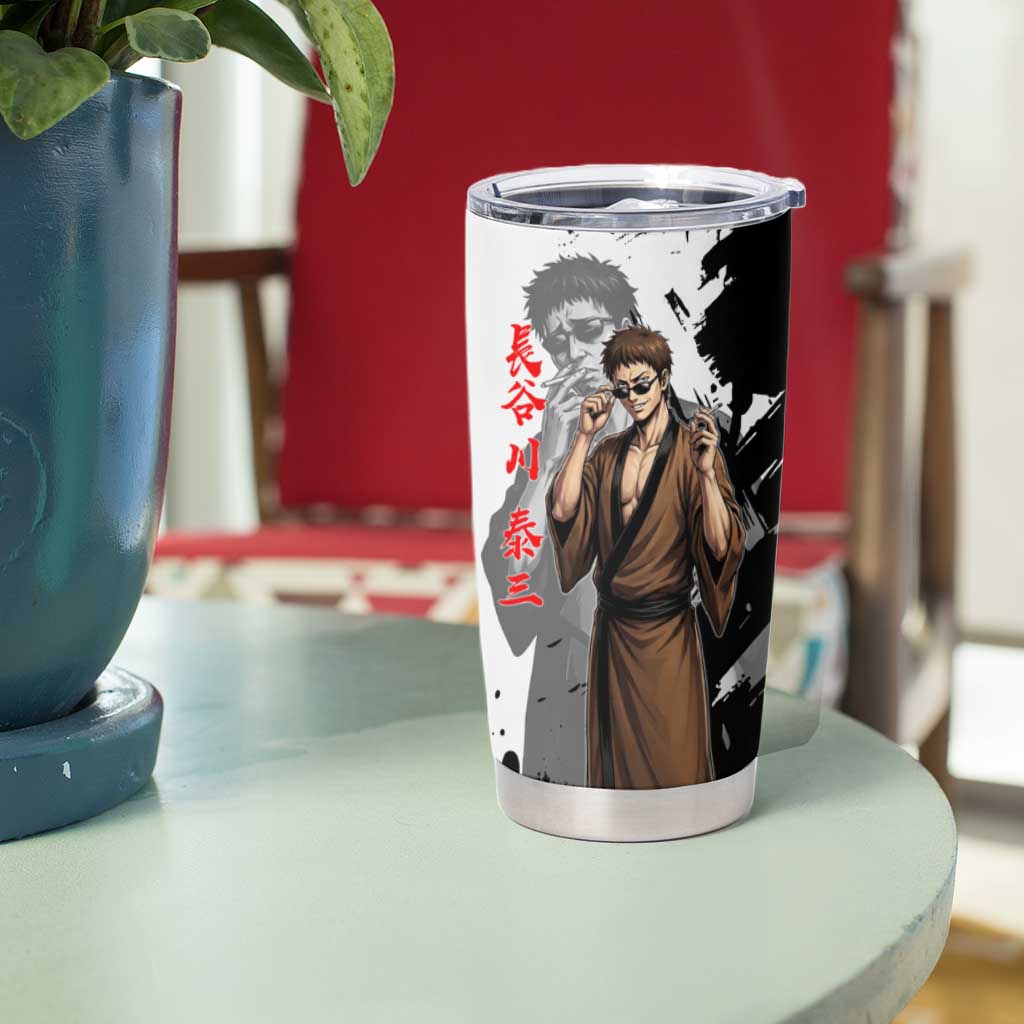 Taizo Hasegawa Tumbler Cup Grunge Edo Comedy Ink Style