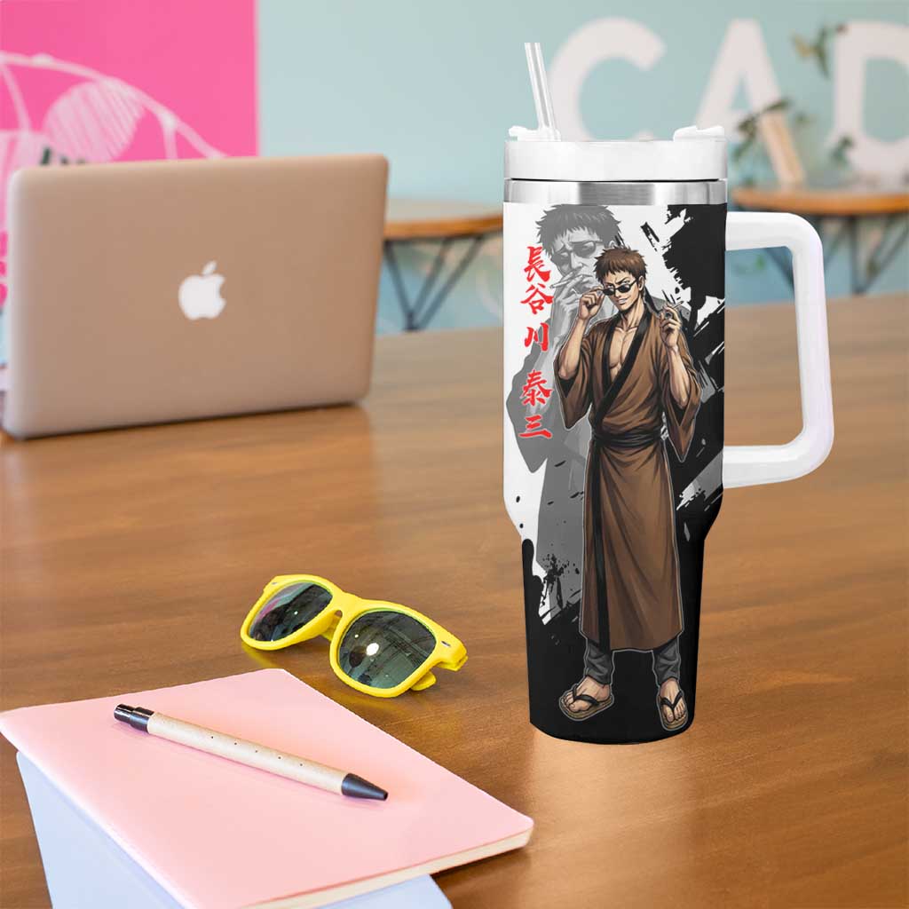 Taizo Hasegawa Tumbler With Handle Grunge Edo Comedy Ink Style