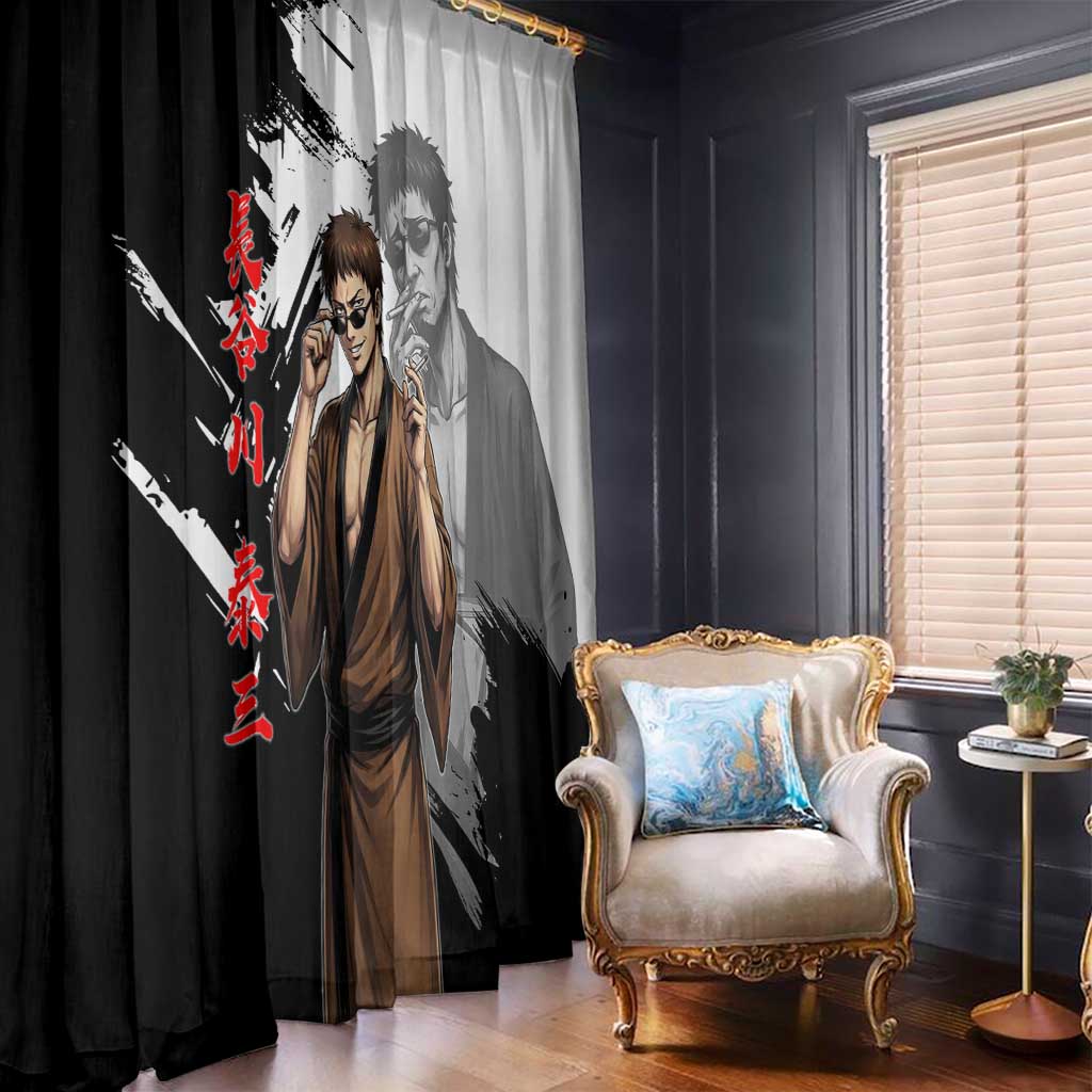 Taizo Hasegawa Window Curtain Grunge Edo Comedy Ink Style
