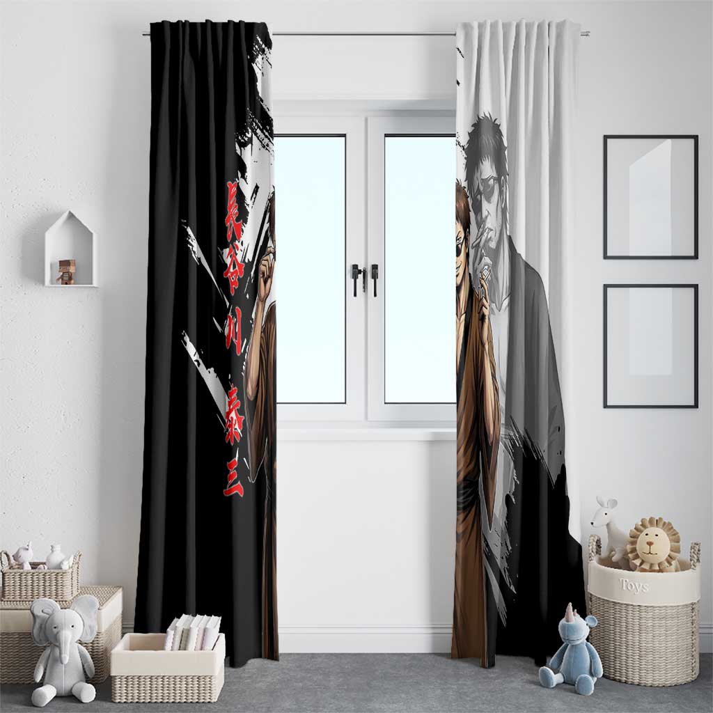 Taizo Hasegawa Window Curtain Grunge Edo Comedy Ink Style