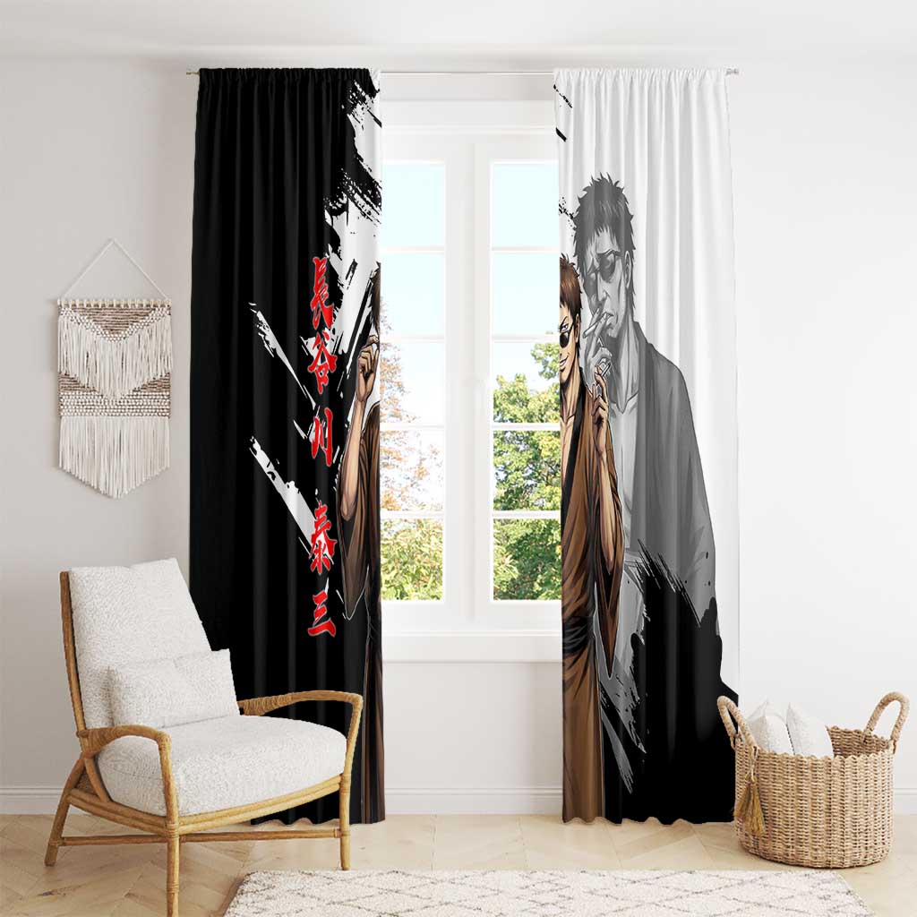 Taizo Hasegawa Window Curtain Grunge Edo Comedy Ink Style