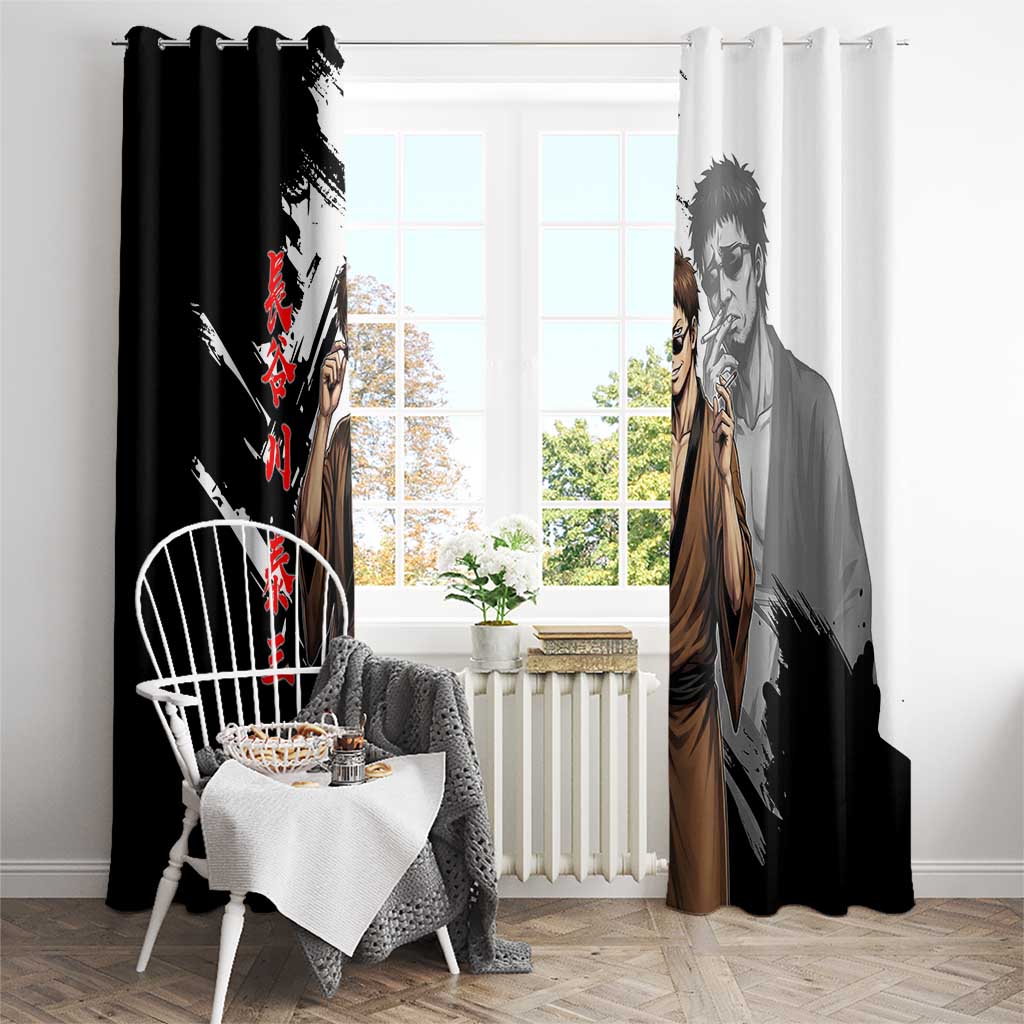 Taizo Hasegawa Window Curtain Grunge Edo Comedy Ink Style