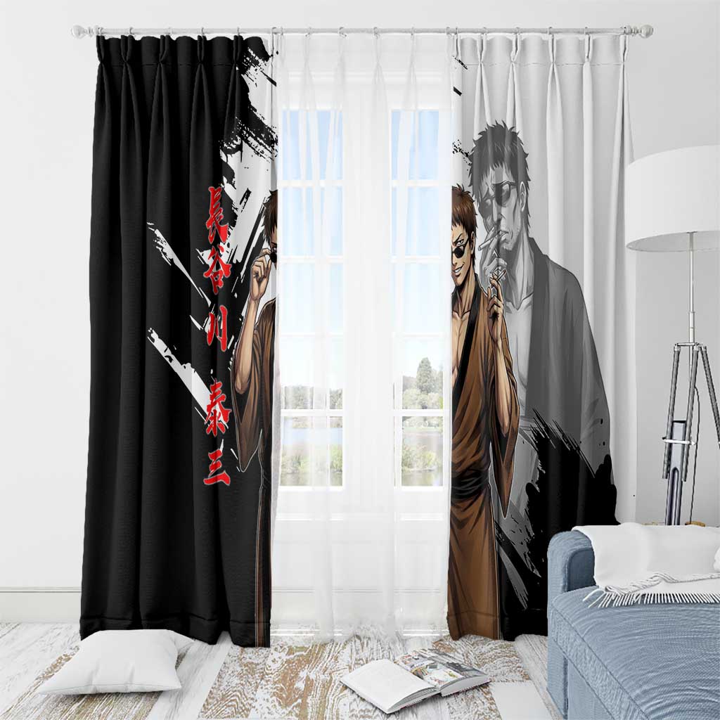 Taizo Hasegawa Window Curtain Grunge Edo Comedy Ink Style