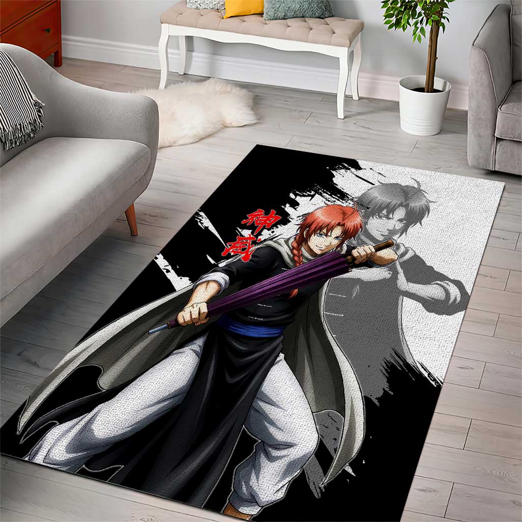 Kamui Area Rug Rogue Warrior Ink Clash Style