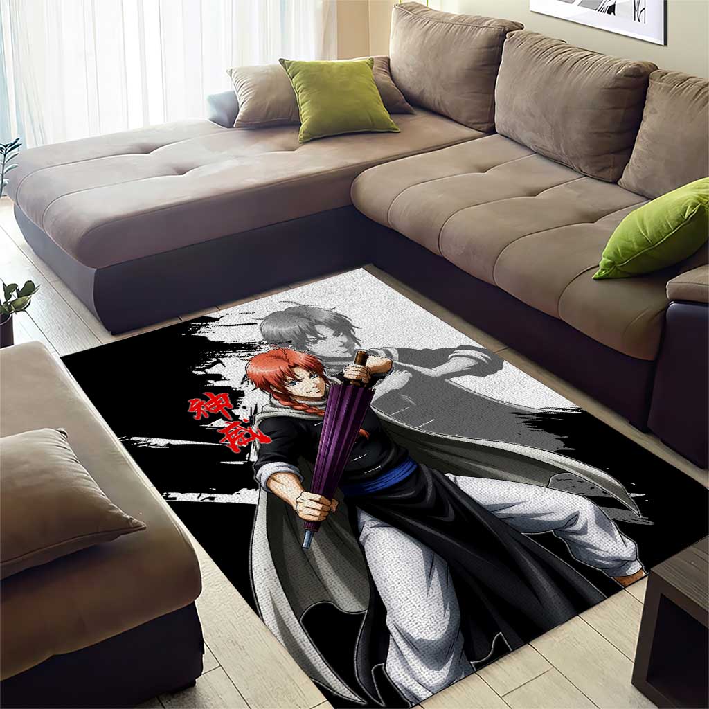Kamui Area Rug Rogue Warrior Ink Clash Style