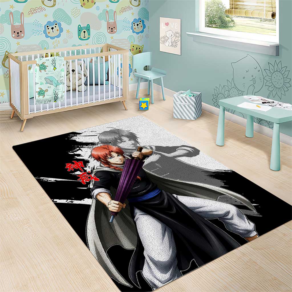 Kamui Area Rug Rogue Warrior Ink Clash Style