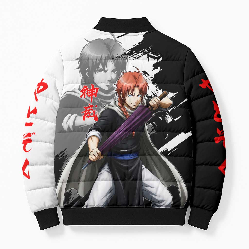 Kamui Bomber Puffer Jacket Rogue Warrior Ink Clash Style