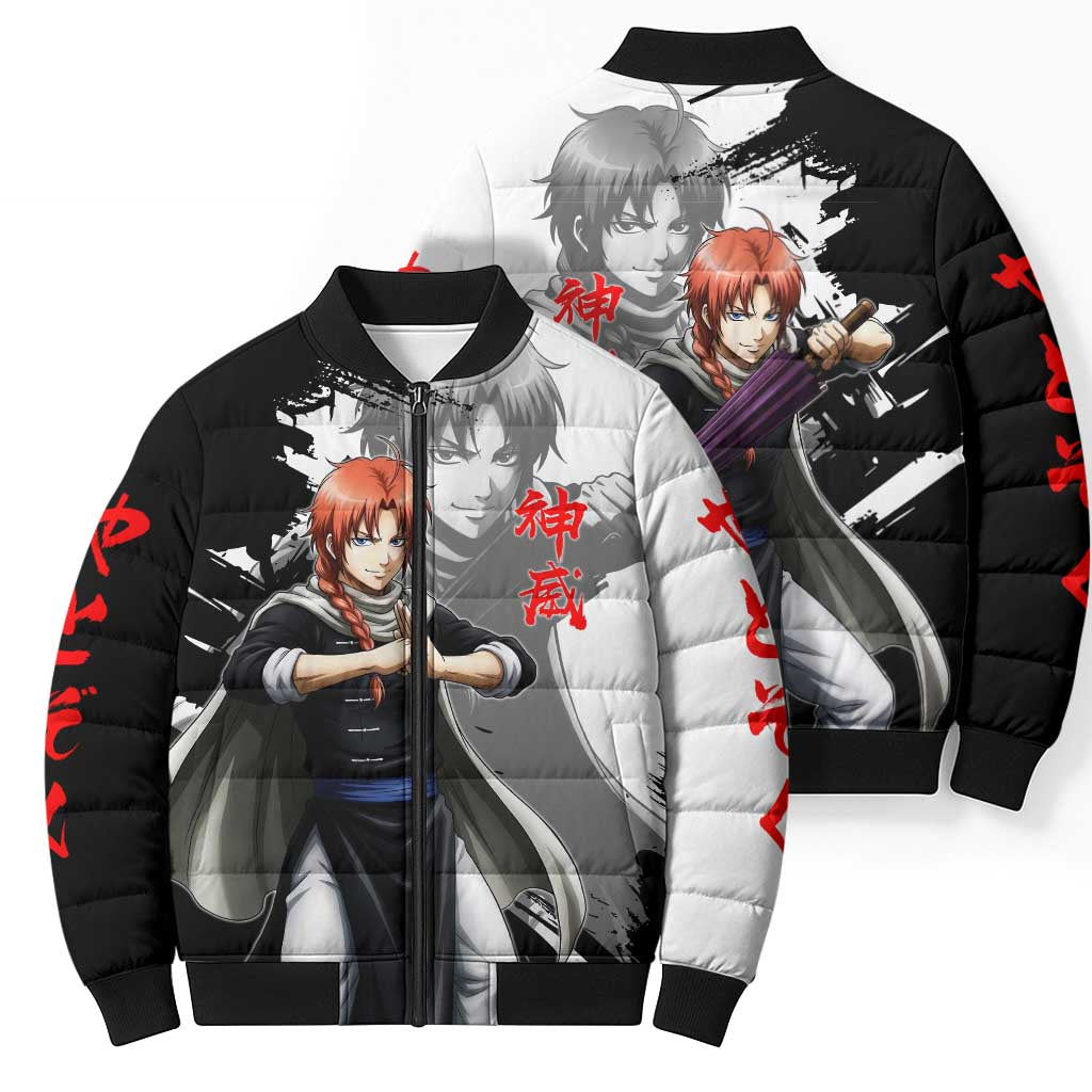 Kamui Bomber Puffer Jacket Rogue Warrior Ink Clash Style