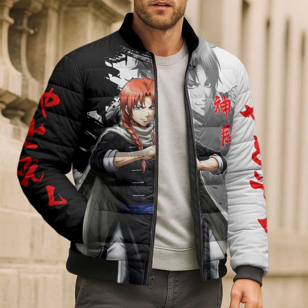Kamui Bomber Puffer Jacket Rogue Warrior Ink Clash Style