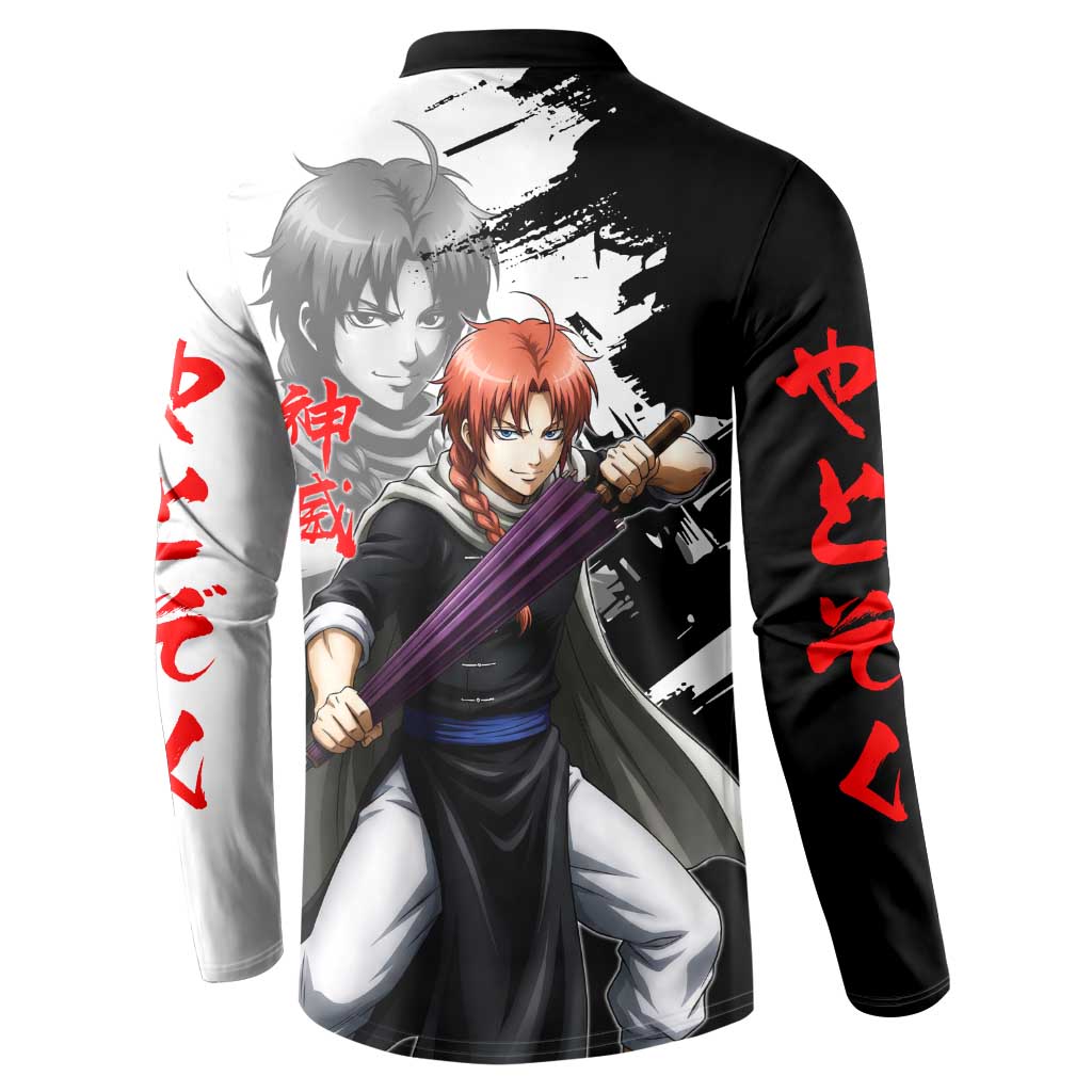 Kamui Button Sweatshirt Rogue Warrior Ink Clash Style