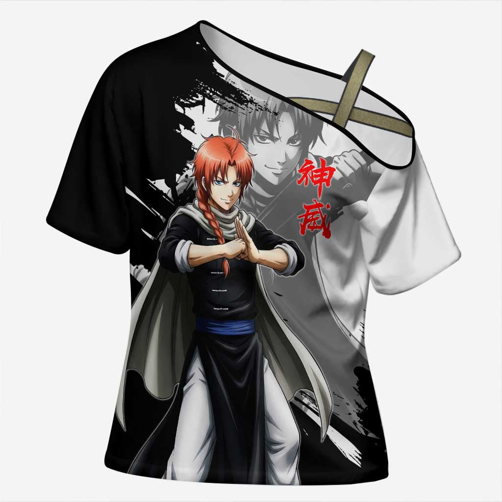 Kamui Cross Shoulder Shirt Rogue Warrior Ink Clash Style