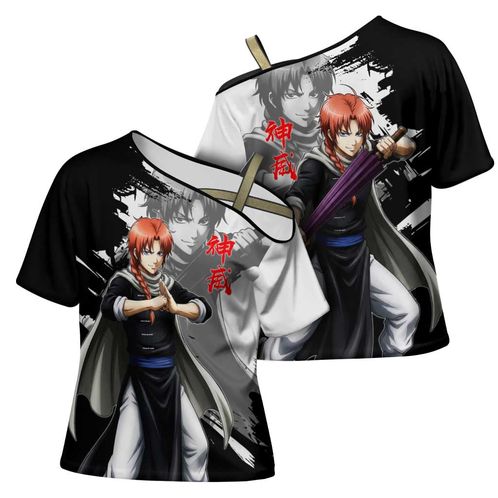 Kamui Cross Shoulder Shirt Rogue Warrior Ink Clash Style