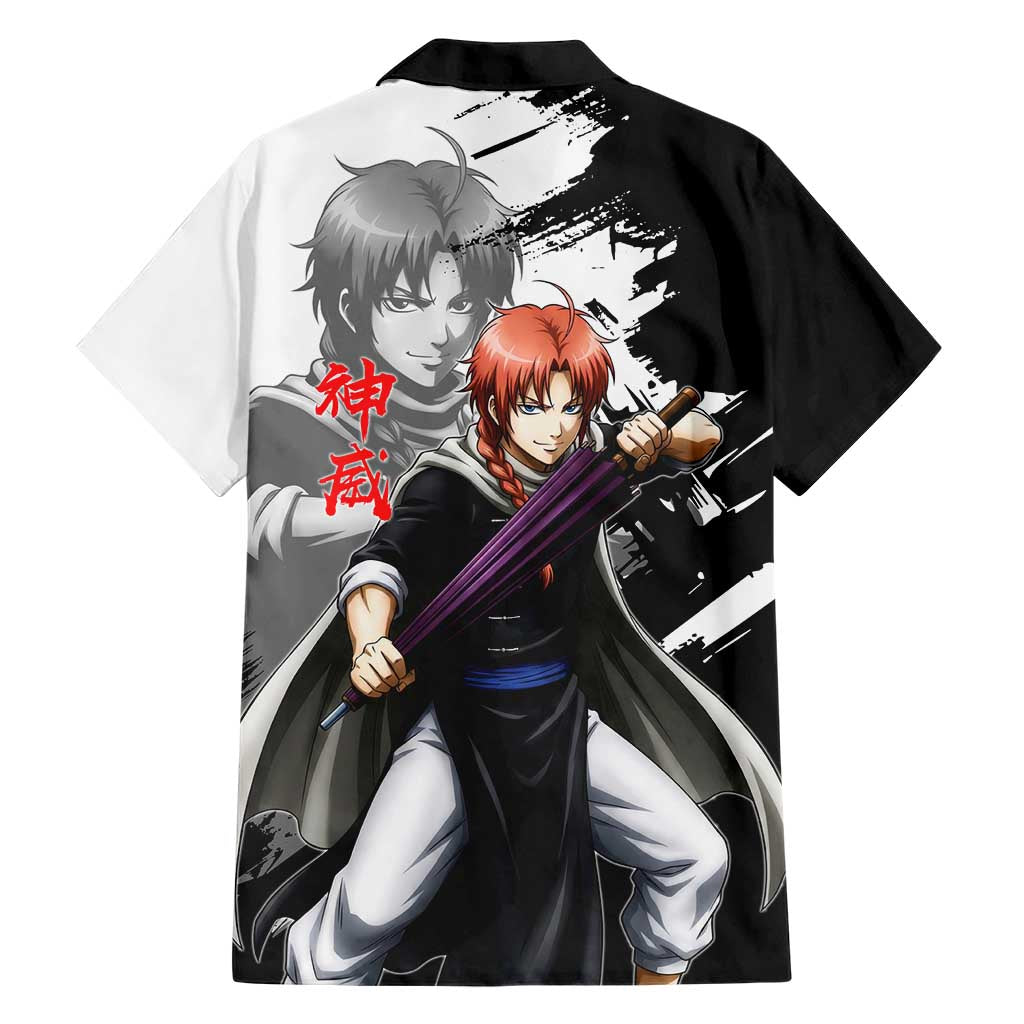 Kamui Family Matching Off The Shoulder Long Sleeve Dress and Hawaiian Shirt Rogue Warrior Ink Clash Style