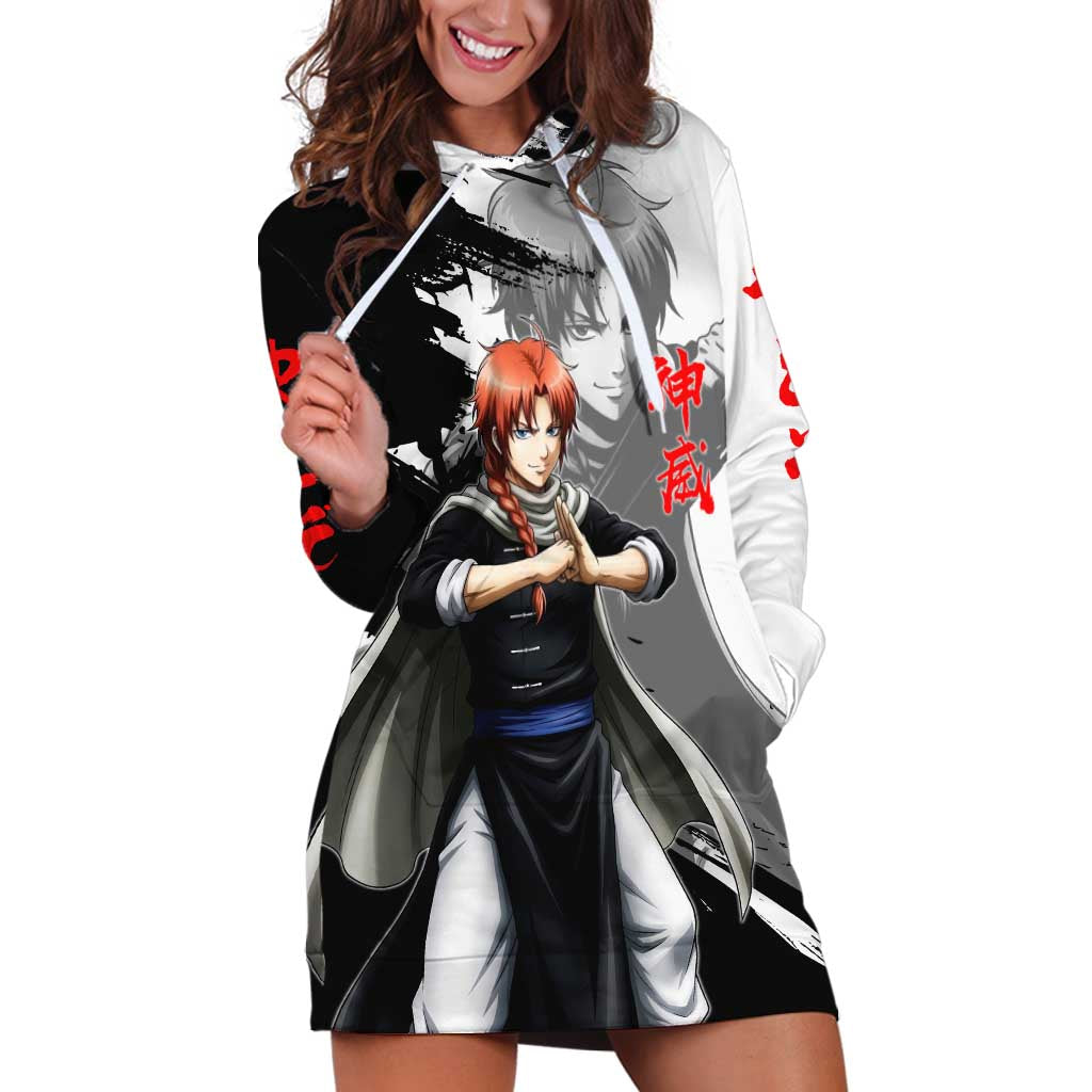 Kamui Hoodie Dress Rogue Warrior Ink Clash Style