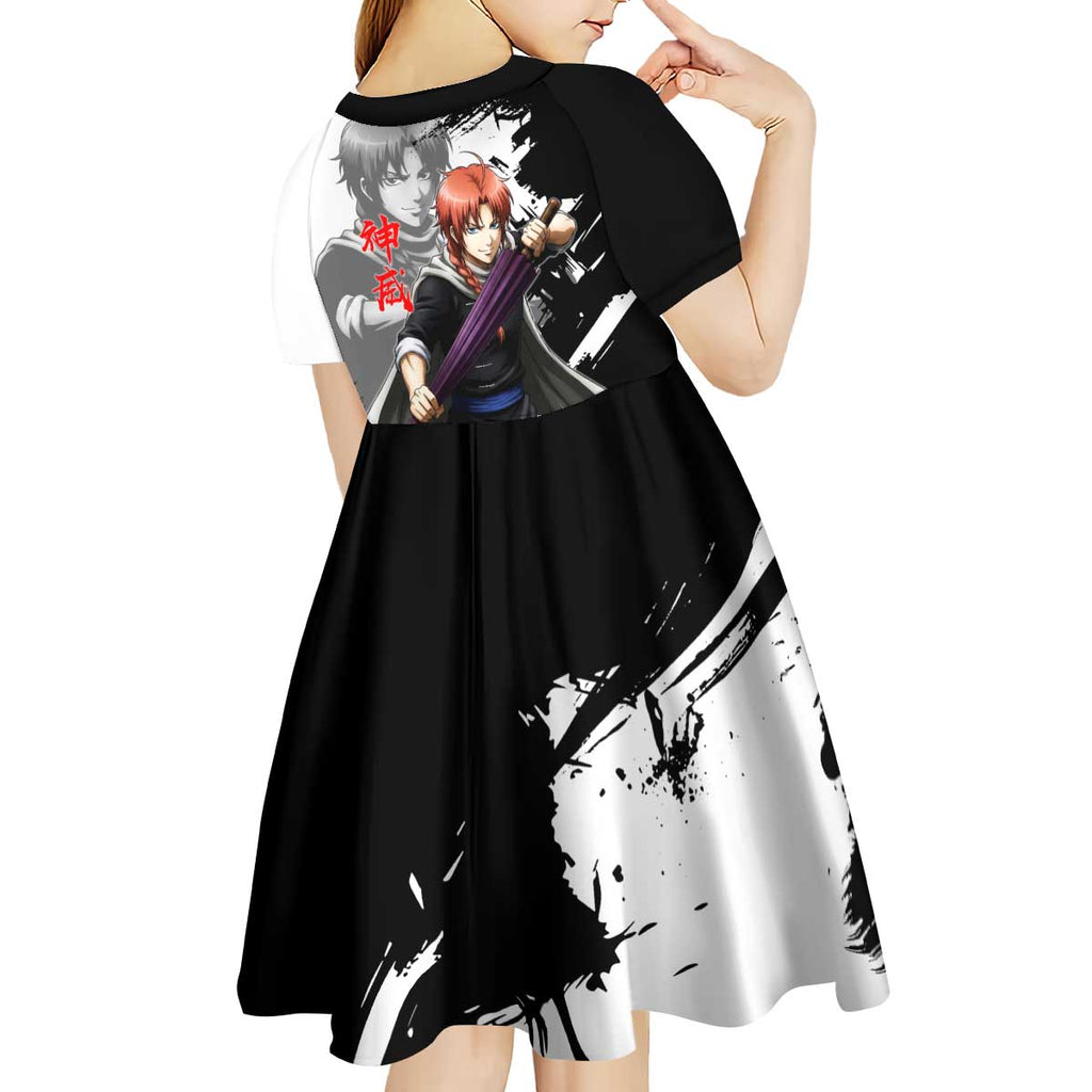 Kamui Kid Short Sleeve Dress Rogue Warrior Ink Clash Style