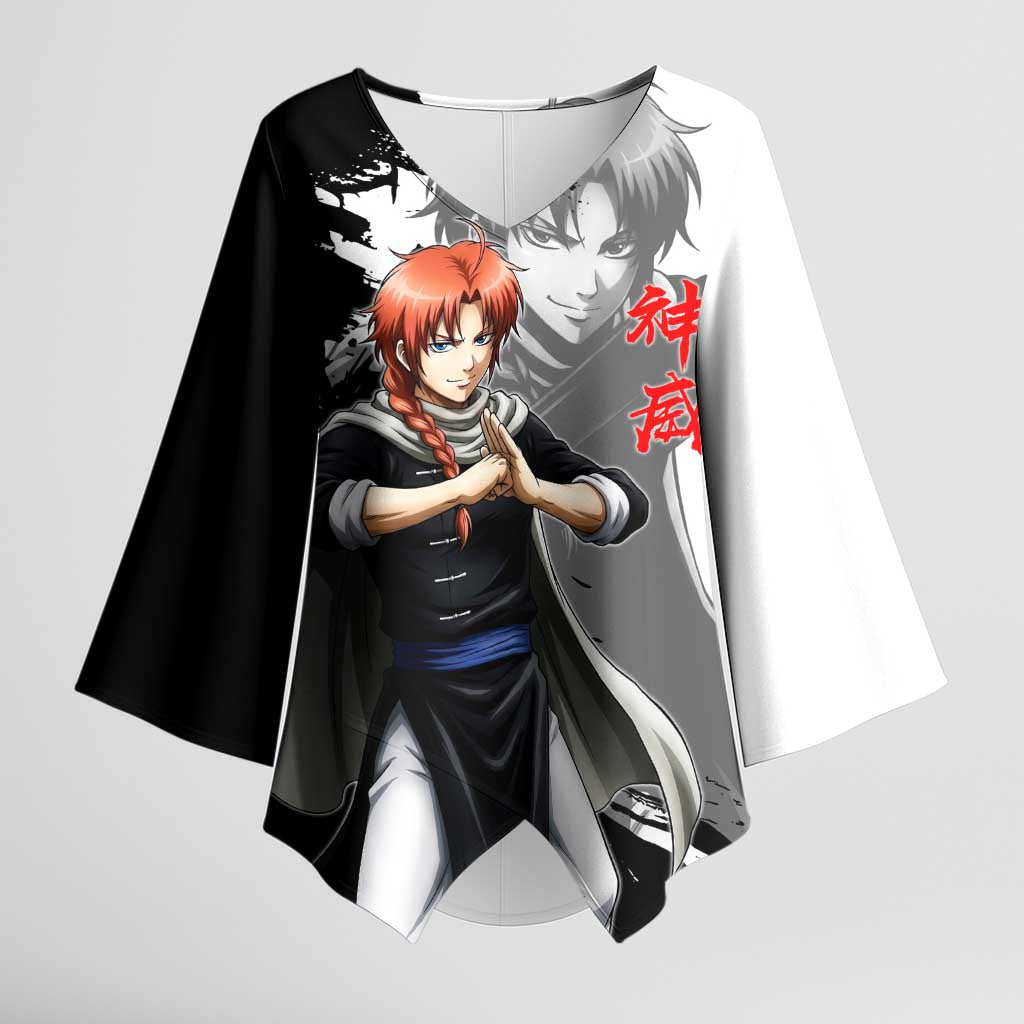 Kamui Kimono Sleeve Blouse Rogue Warrior Ink Clash Style