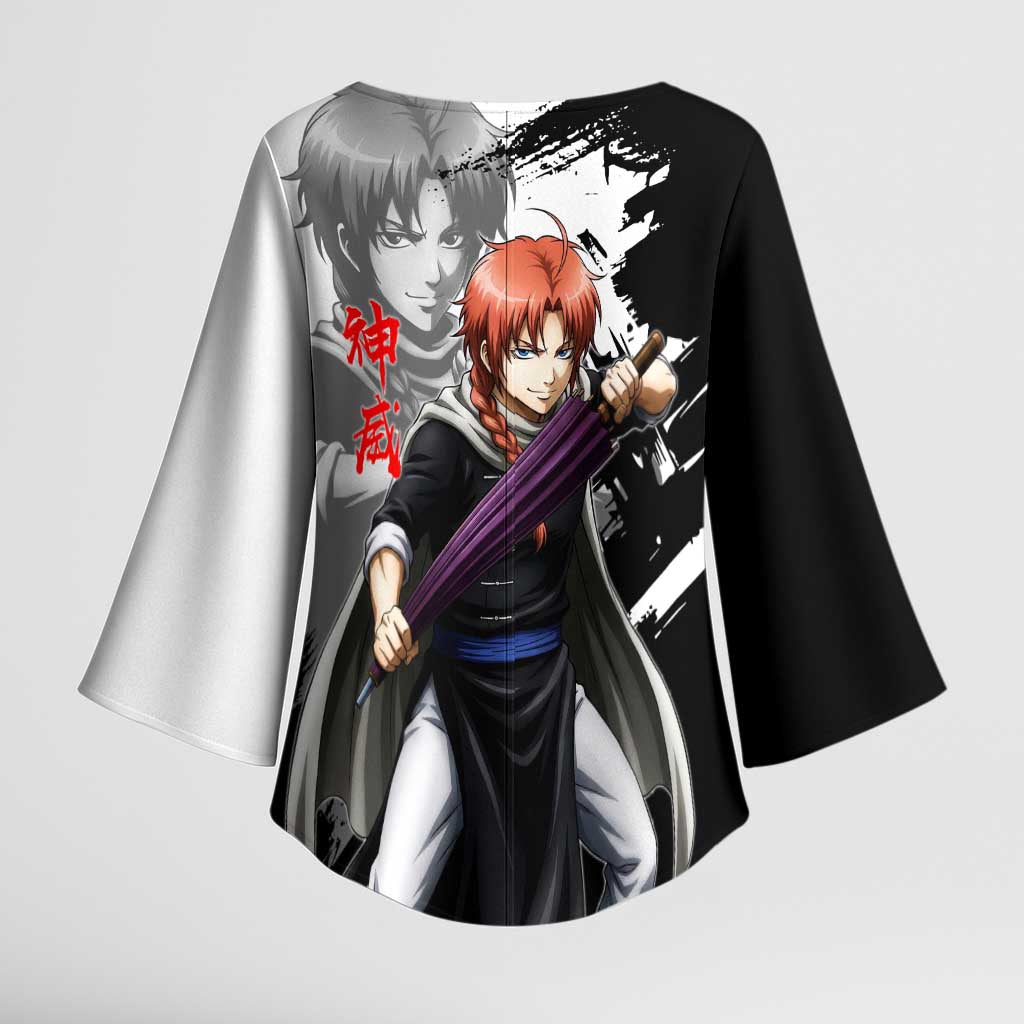 Kamui Kimono Sleeve Blouse Rogue Warrior Ink Clash Style