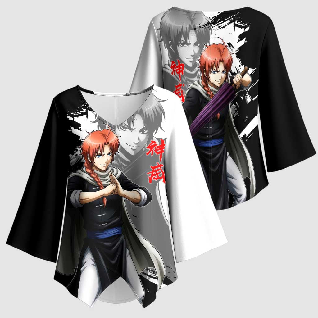 Kamui Kimono Sleeve Blouse Rogue Warrior Ink Clash Style