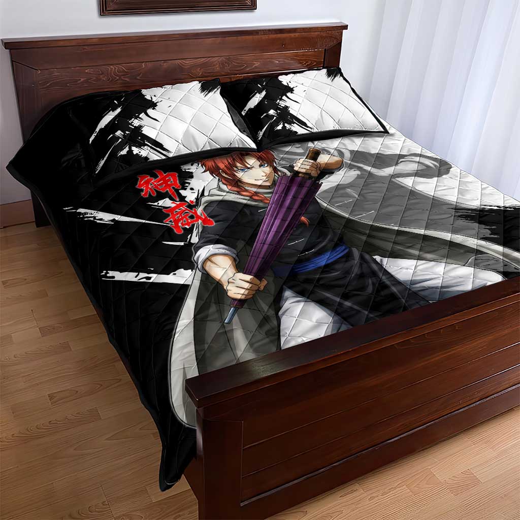 Kamui Quilt Bed Set Rogue Warrior Ink Clash Style