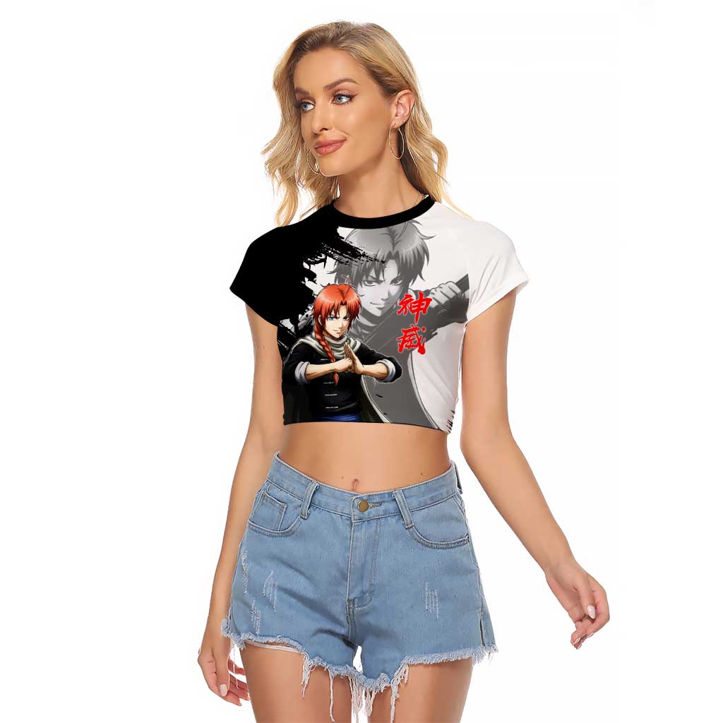 Kamui Raglan Cropped T Shirt Rogue Warrior Ink Clash Style