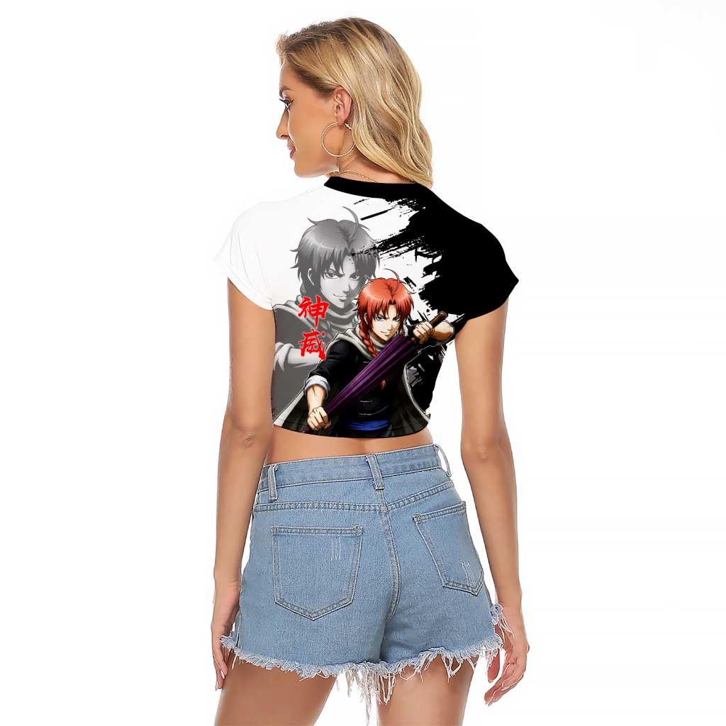 Kamui Raglan Cropped T Shirt Rogue Warrior Ink Clash Style