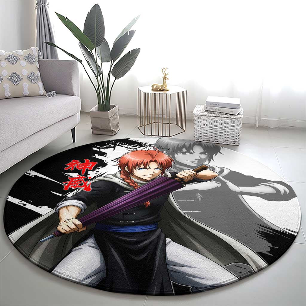 Kamui Round Carpet Rogue Warrior Ink Clash Style